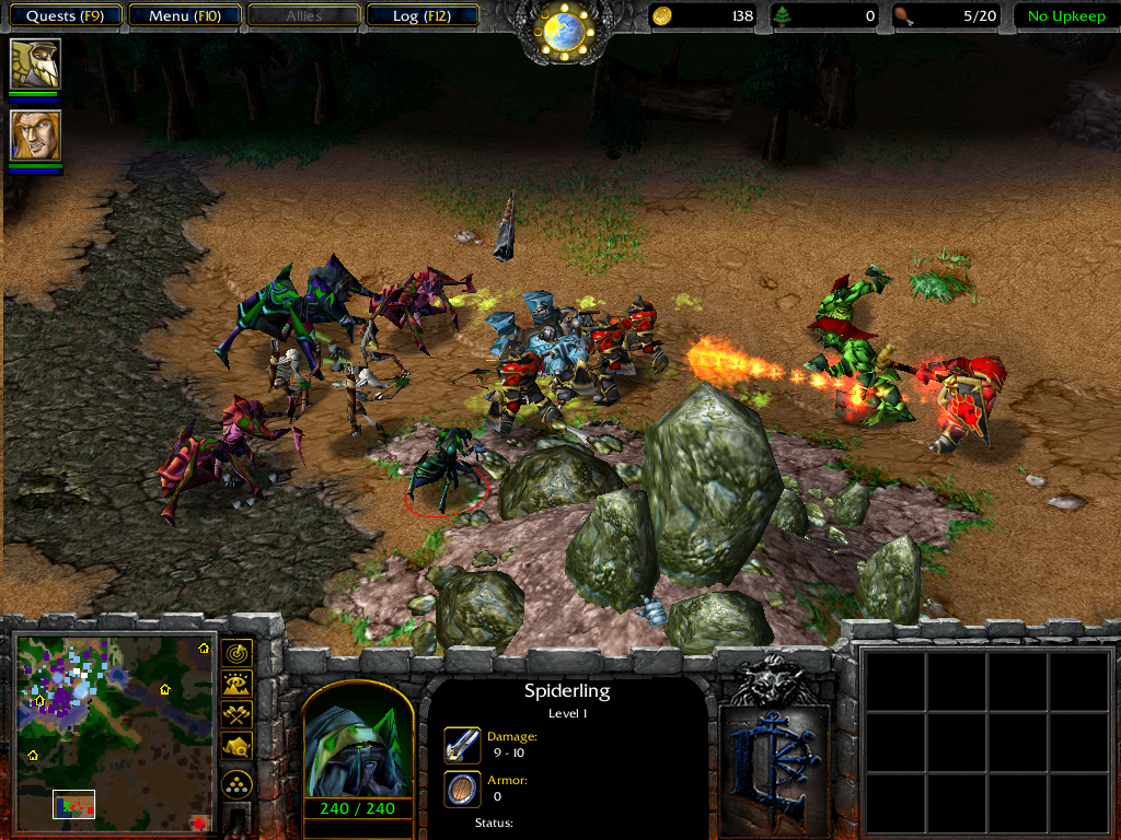 Nerubian forces fighting the Blackrock orcs