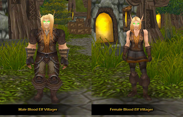New Generic Villager Race: Male Blood Elf and Female Blood Elf