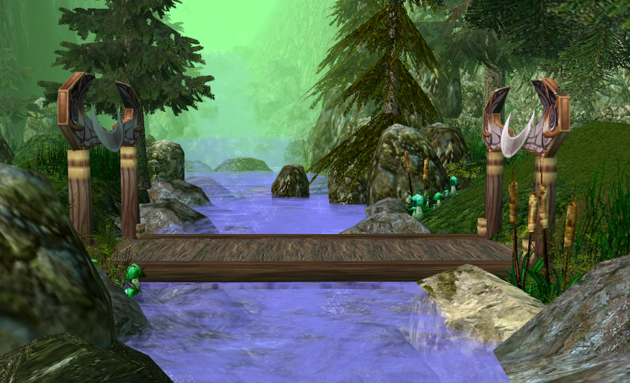 Newer version of the bridge that crosses the river in the Gorge of the Winds. I've been trying to replace the older WC3 models with higher quality one