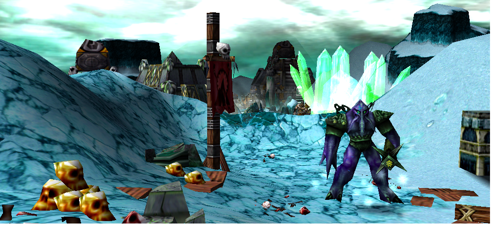 Niar Grell and his huntsmen began to shout and step back, stumbling out into the village. But behind them, a large barrier of ice had formed, sharp to