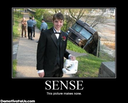 no sense demotivational poster