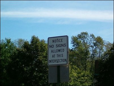 no signs intersection