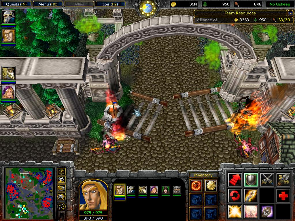North City Gate of Andorhal invaded by the Cult of the Damned that leads to a new section of Andorhal, the Graveyard.