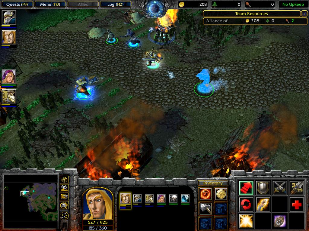 North West Brill, as it appears, during the Scourge of Lordaeron and as it was when it was under attack by the Undead Scourge. 

Note: The New Terra