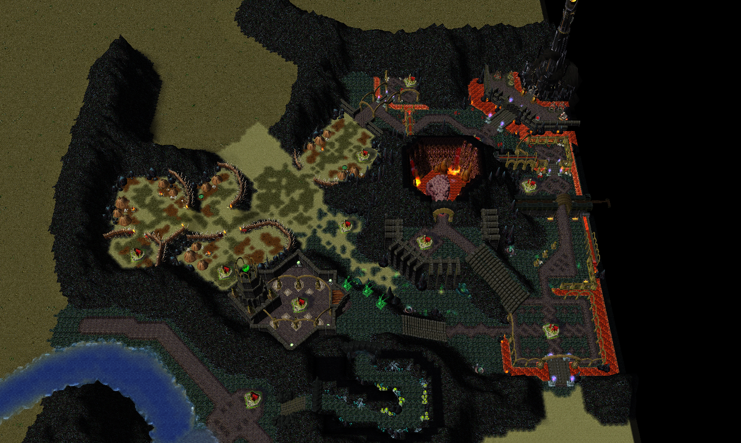 Northern Mordor: A desolate and volcanic region.