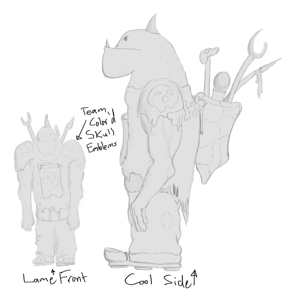 Ogre concept.

Front version looks like a 1st grader drawing, but I HAD to do it -.-