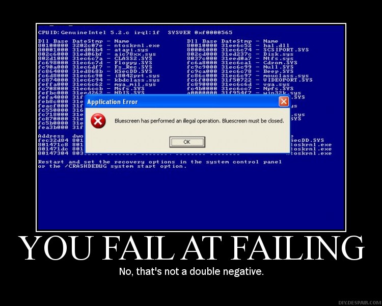 Oh god, blue screen i hate it.....F***