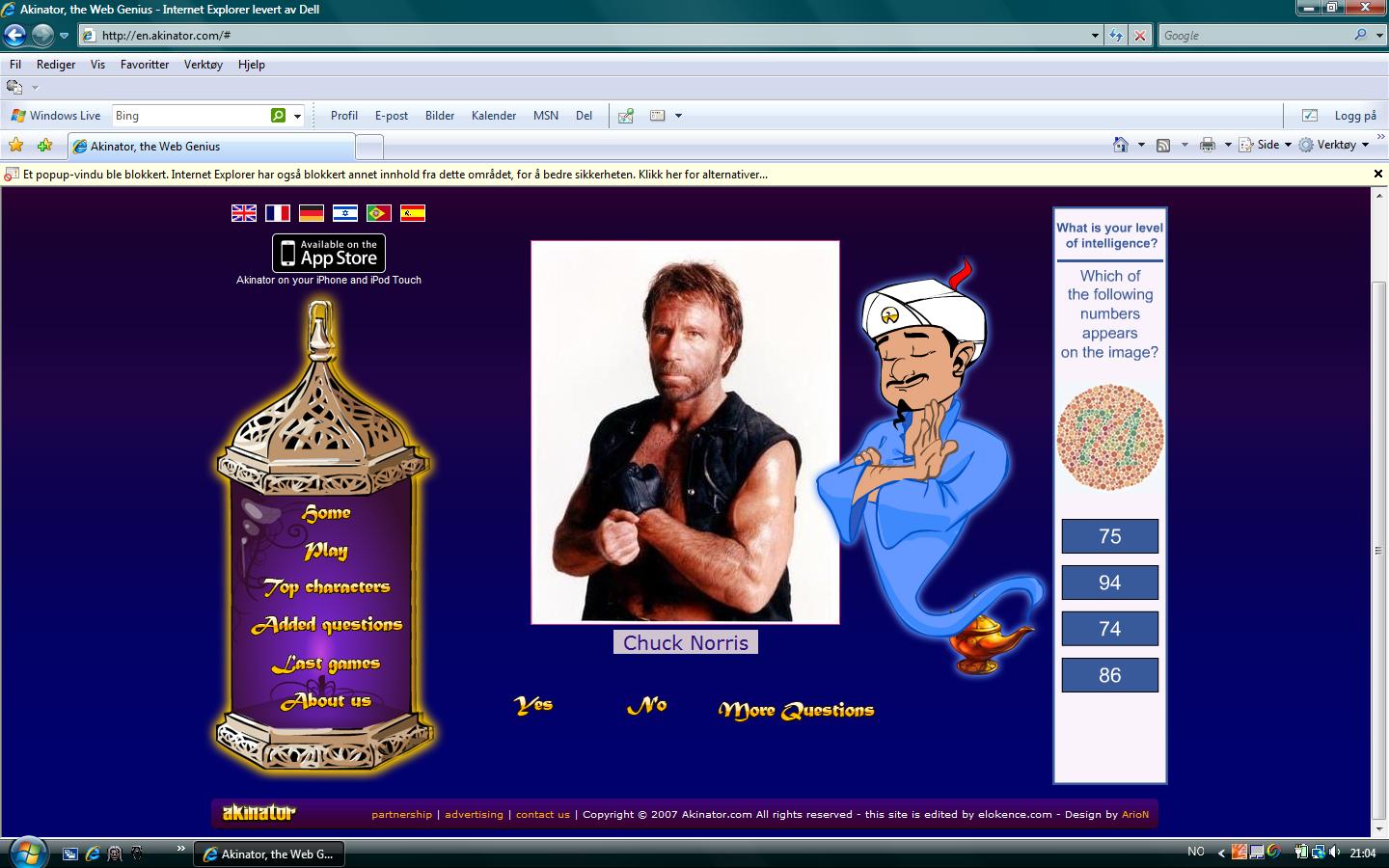 Omg, i didnt think of him? :D

http://en.akinator.com/#