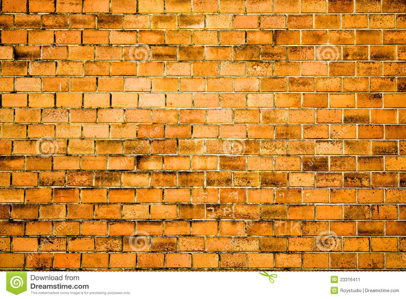 orange brick wall texture background to design 23316411