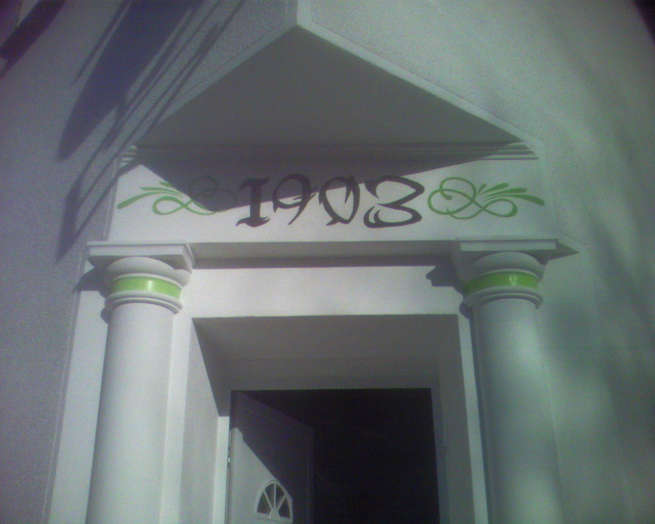 Our Bistro, i've painted the Logo above the Entrance