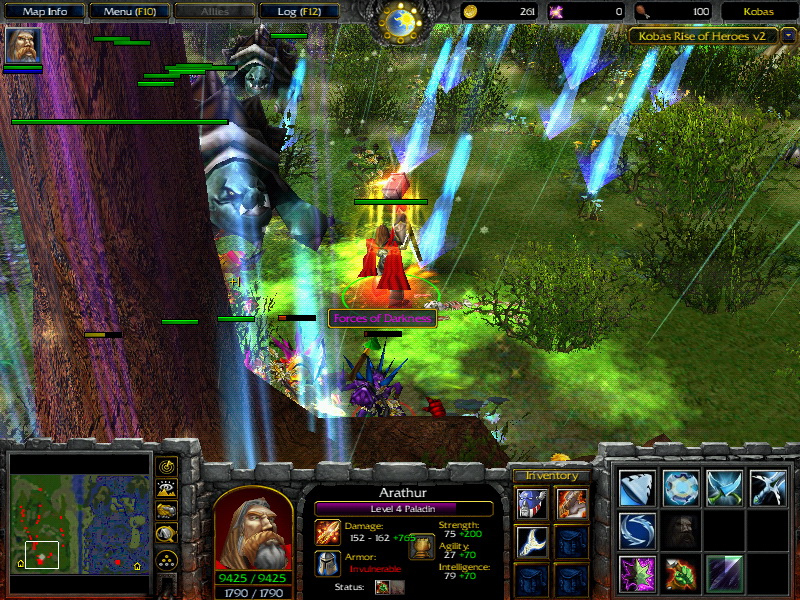 Paladin cast blizzard spell at incoming monsters!