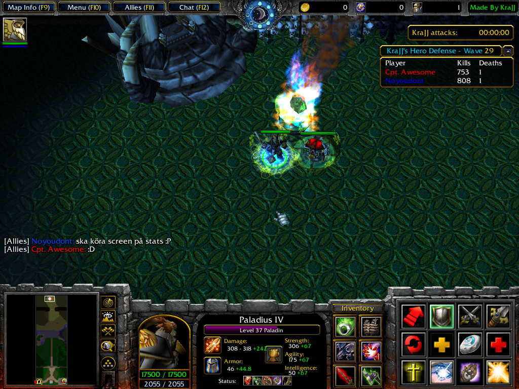 Paladin Stats
Cpt. Awesome = Blaxor
Noyoudont = Me