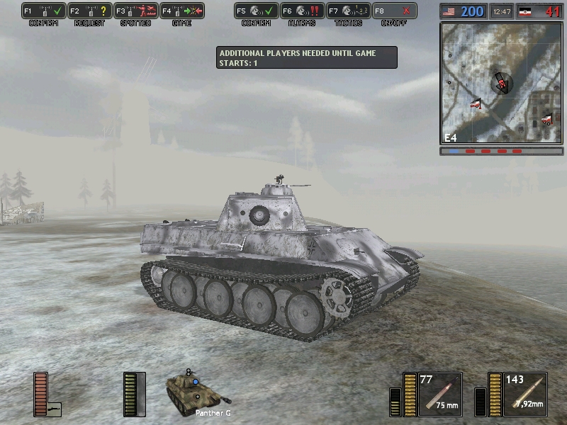 Panzer V Panther G, aiming at your face.

~Took from Battlegroup 42, a mod for Battlefield 1942