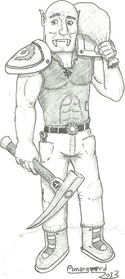 === Peon Am'ar Gardos  Concept Art ===

This is a concept art I made of Peon Am'ar Gardos, in order to request a model for him. It is for my campaig