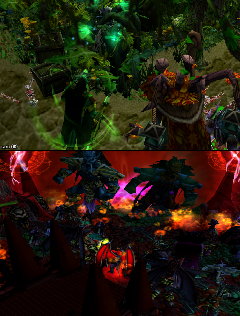 Pic 1:
After a hard fight with Arthas Menethil, Onu and Belgarath managed to chain him in a combined powerful entangling roots spell. The other hippi