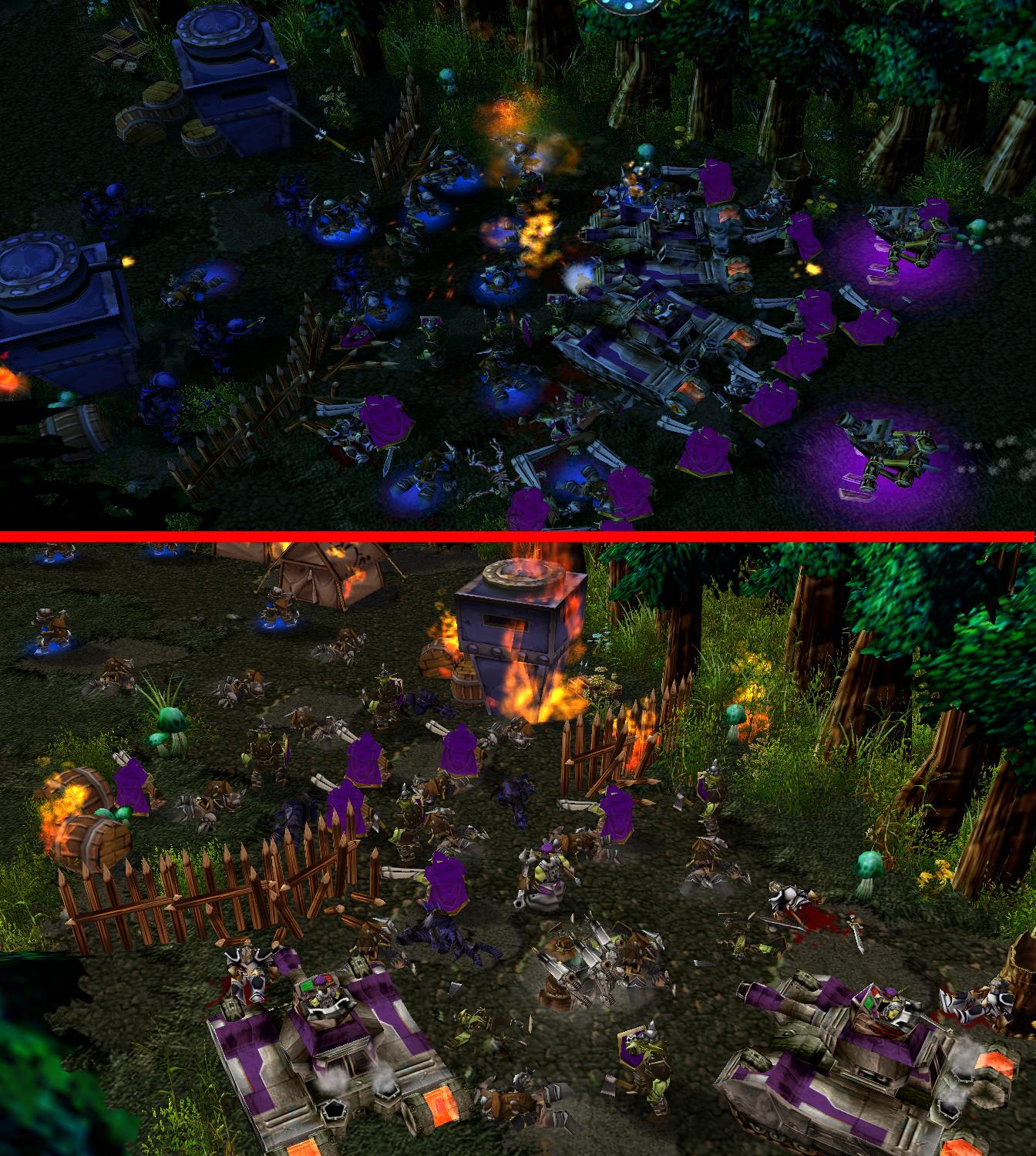 PIC 1:
The battle begins as the overseer ordered his moleman to attack in his strange language.

PIC 2:
The moleman are fleeing from their outpost