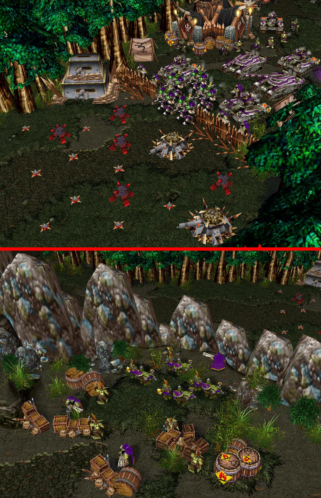 PIC 1: 
The main entrance of the outpost is well prepared to take down any moles that come nearby. We decided not to rely on infantry as moles can te