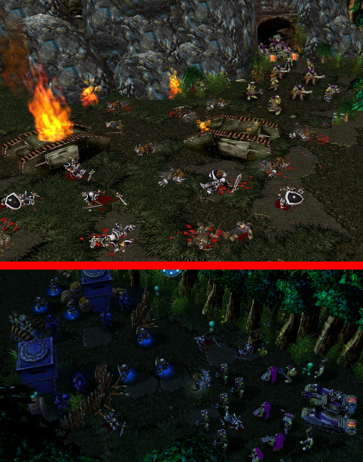 PIC 1:
When the Goblin forces finally made it to the surface, they found a foresty part of the continent. But right in front of the cave they saw a f