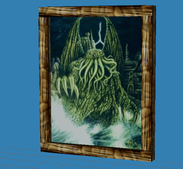 Picture Of Cthulhu
==============
Yeah I was bored and I wanted this kind of decoration so I turned on Milkshape 3D and started meshing.
Texture is