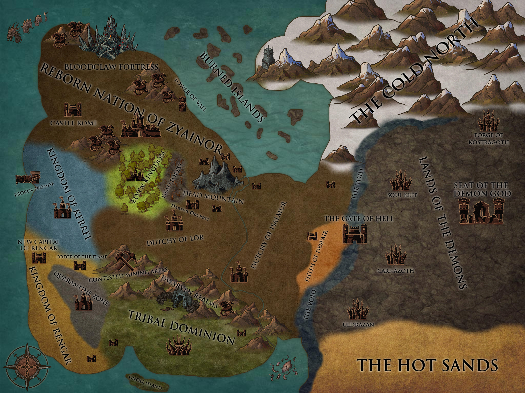 Political Map of Arkain WIP 3