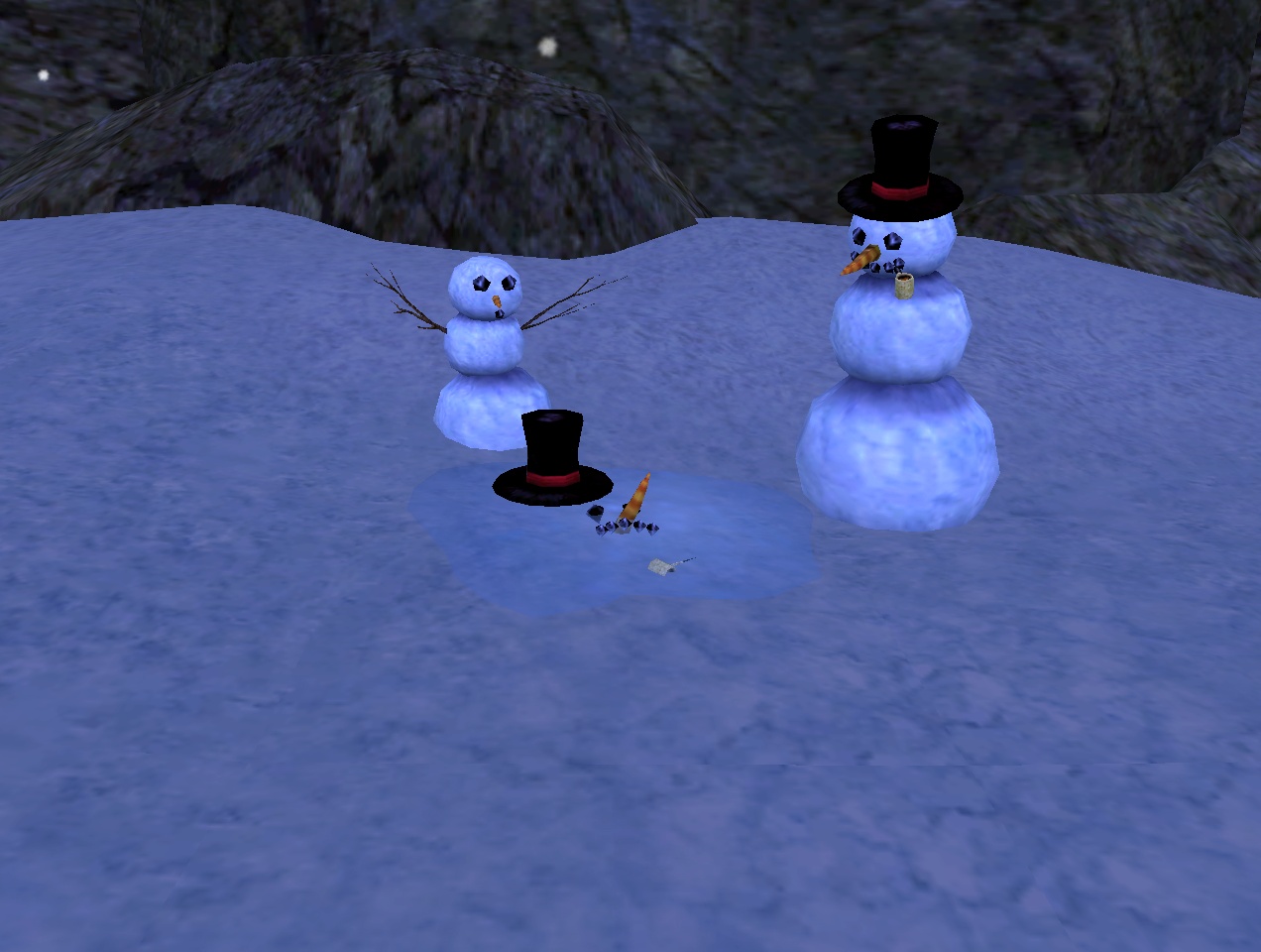 poor snowman...