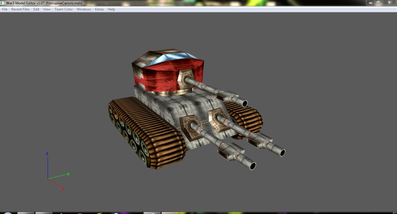 Porcupine, my next tank. This is the canon version. If it's liked enough after approval, I'll make a second version of it with other weapons