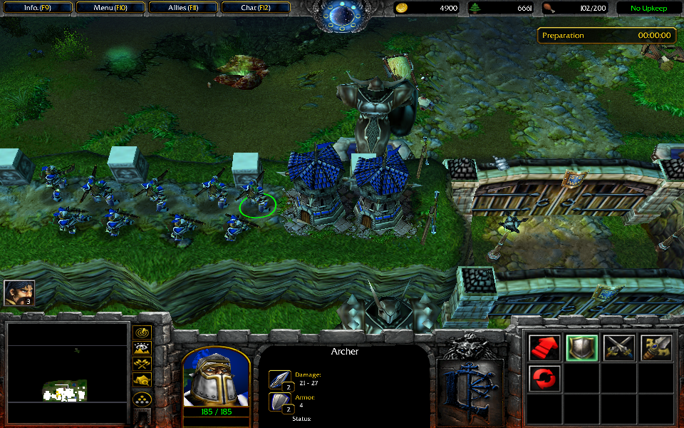 Prepare units on walls to help defend
