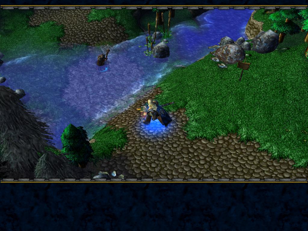 Prince Arthas Menethil walking on a lonely road to Stratholme after ordering Captain Luc Valonforth to remain behind. He is marching to catch up with