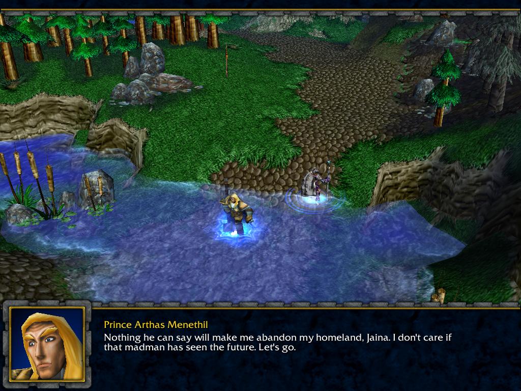 Prince Arthas Menethil walking on a lonely road to Stratholme after ordering Captain Luc Valonforth to remain behind. He is marching to catch up with