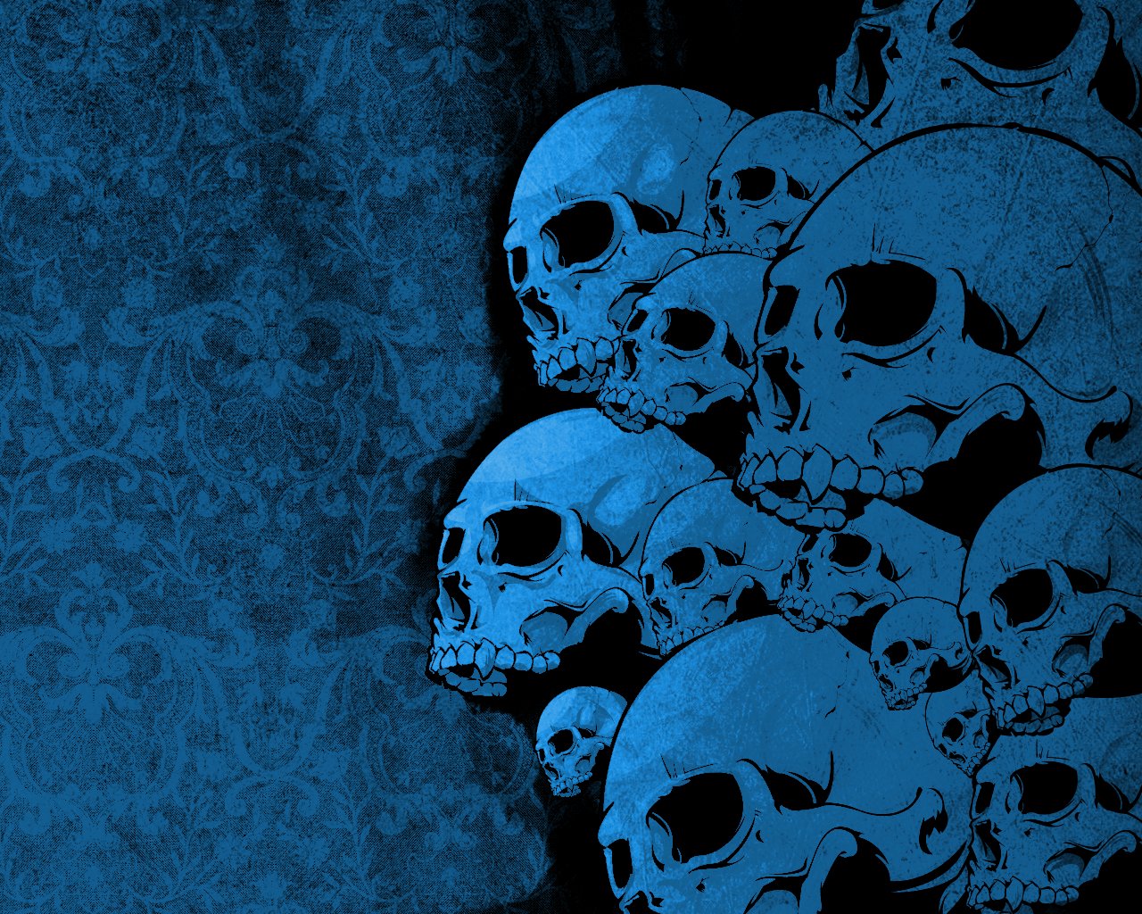Profile BG - Blue Skulls.