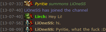 Pyritie summons LiOneSS