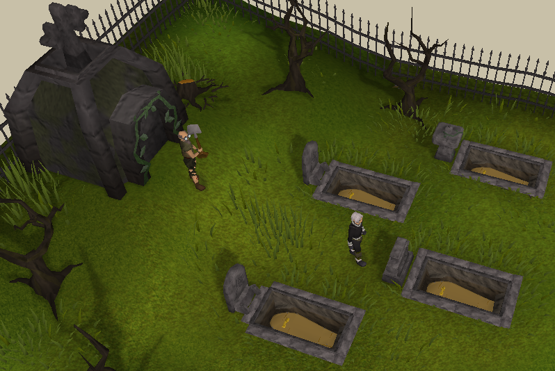 Random Event, this is the "Grave Digger" one, ya have to look at the gravestones and match the coffins with em'.