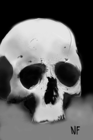 Random unfinished skull