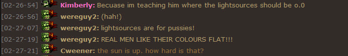Real men like their colors flat xD