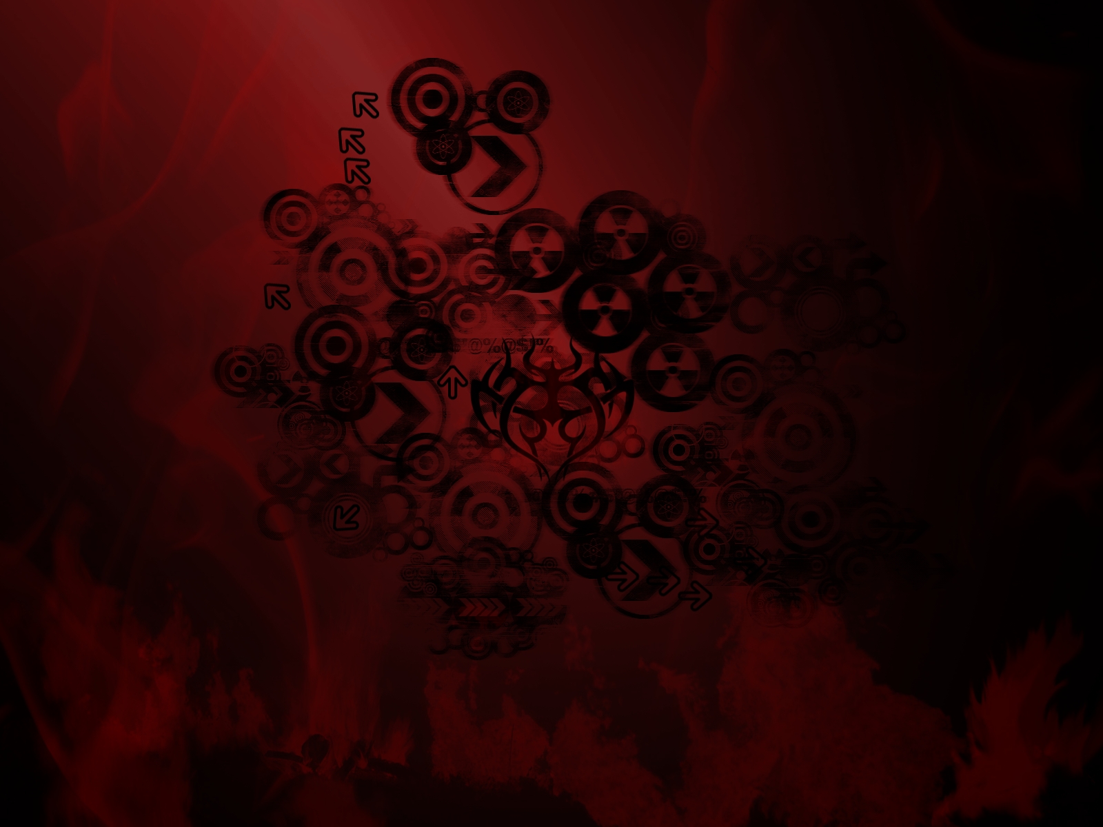 Red and Black Tribal Wallpaper by V1N3