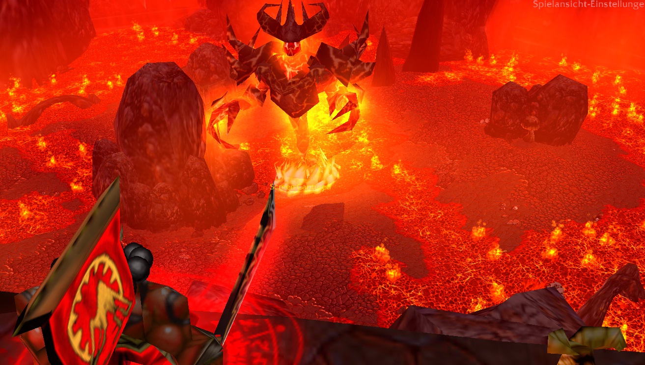 Replaced the red water with lava (thanks to this tutorial for good looking lava in WE). Here the cage walls doesnt exist - for everyone who wants to t