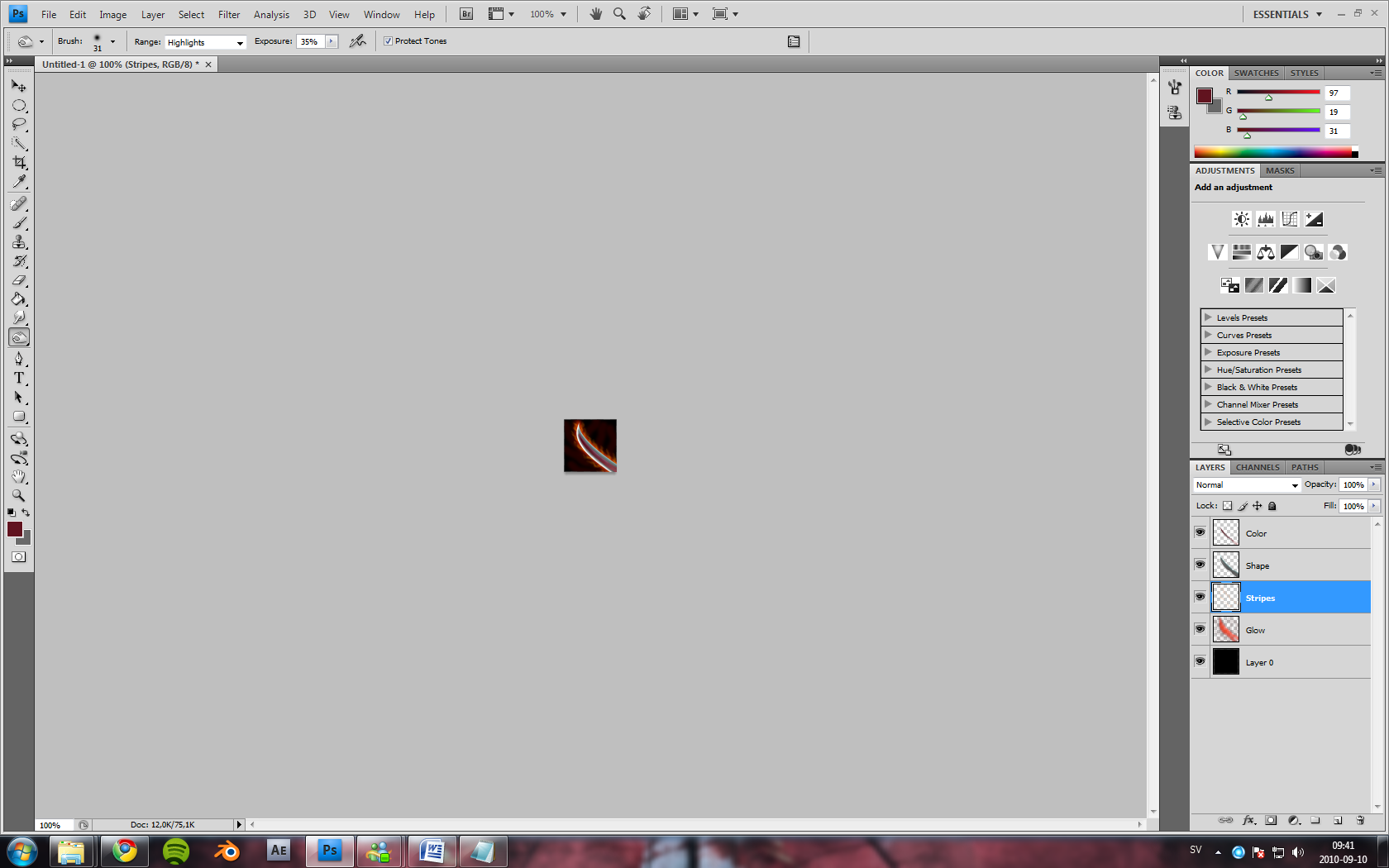 Resizing it to 64x64 in order to see how the final icon will look. Looks good. Ctrl+Z to revert the resizing (if you would need/like to edit the icon