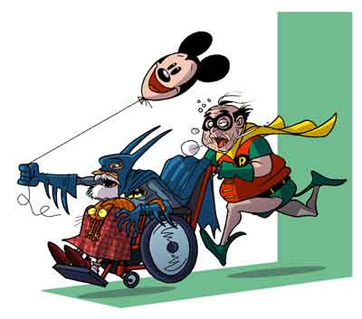 retired batman and roben