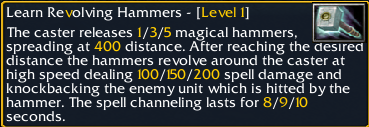 Revolving Hammers Spell Description Image