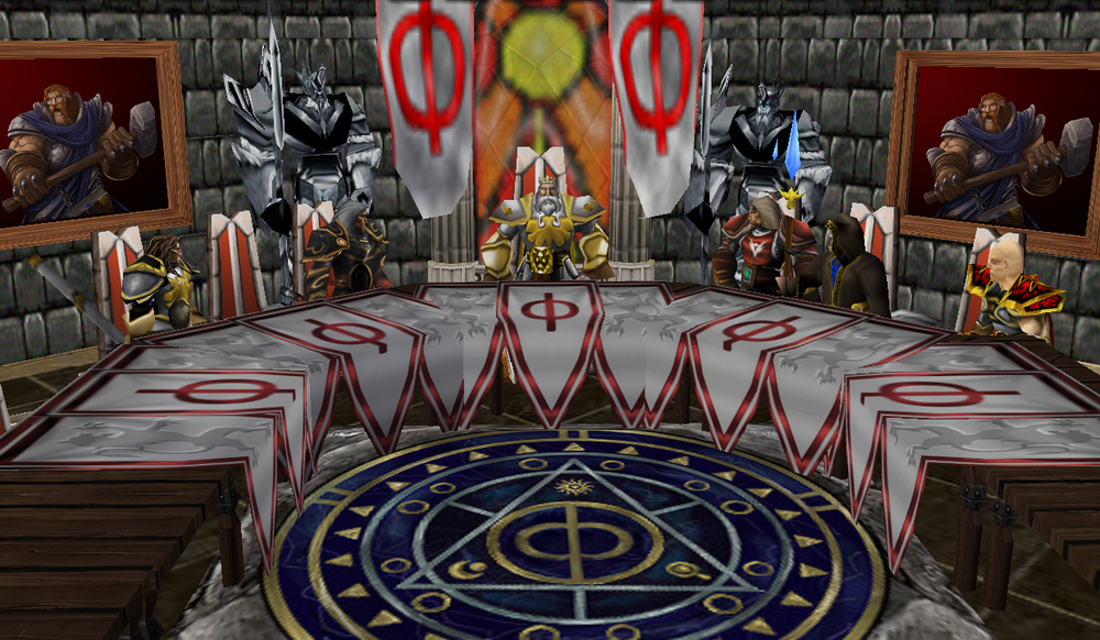 "Royal Meeting"

King: I see to many empty chairs. Do my Highlords now ignore when I call them? 
Adrian Thorwind: My king please pardon Lord Valorf