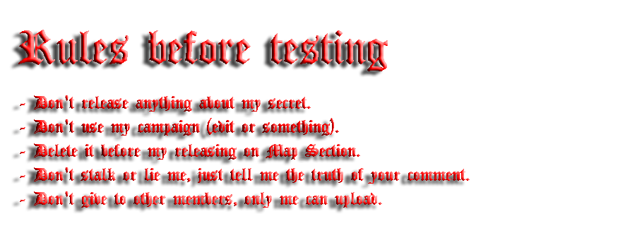 Rules before testing