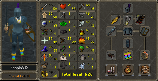 RuneScape Character Sheet
 - Made by me.