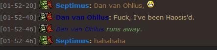 Running from haosis.