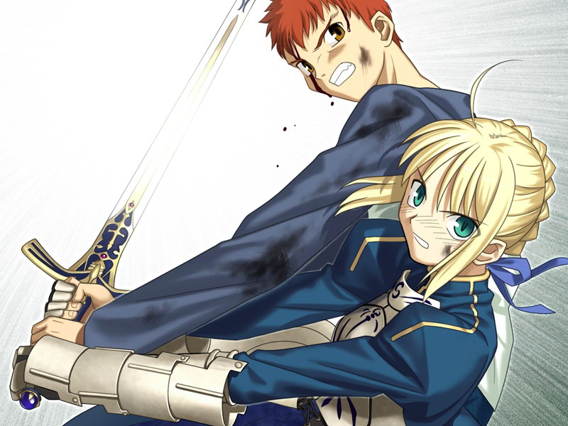 Saber & Shiro wielding Caliburn (From Fate/Stay Night)