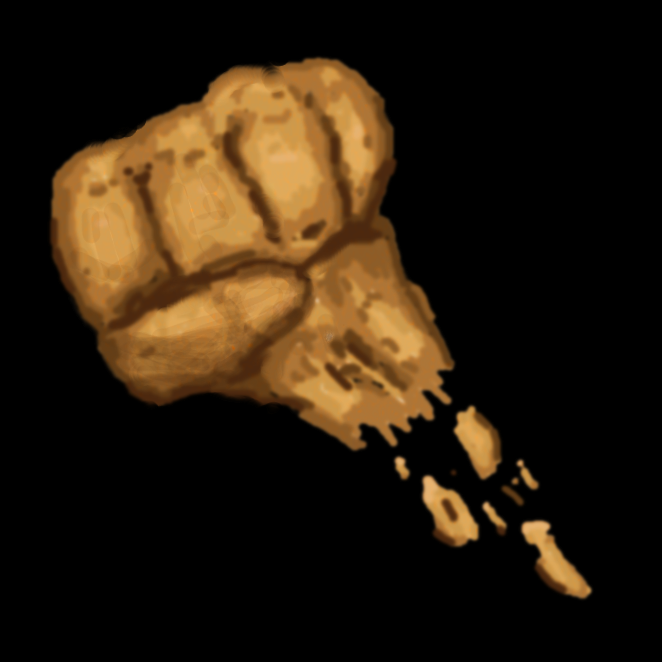 sandy fist made with ms paint