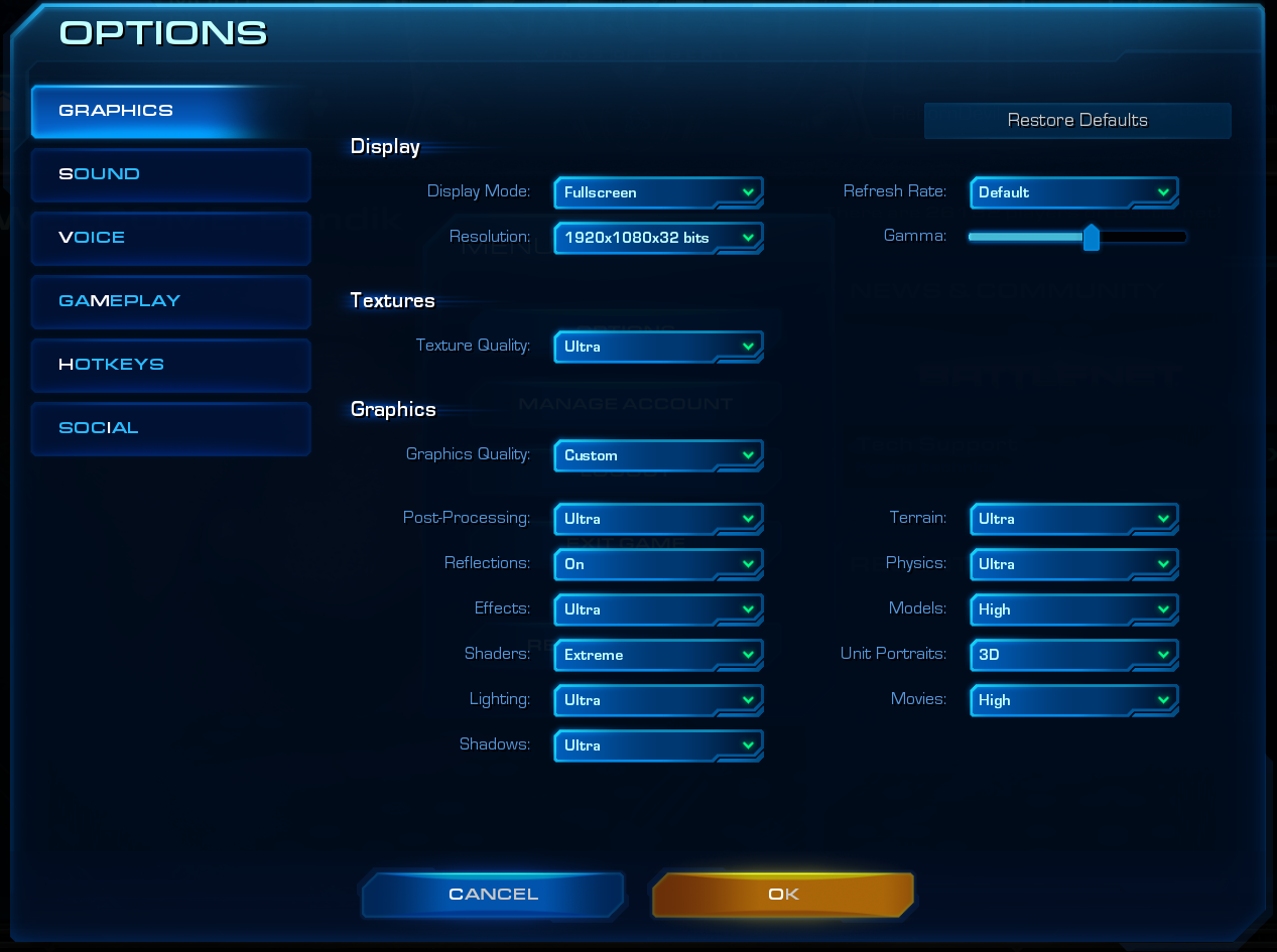 SC2 Settings <3