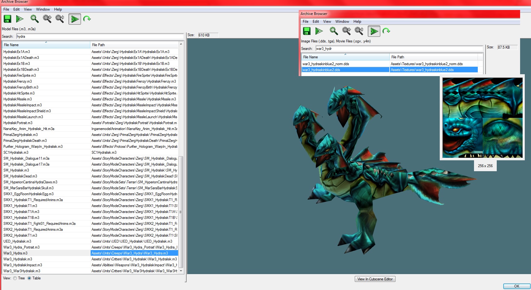 SC2WarCraft3HydraByBlizzard Model And Texture Example 1