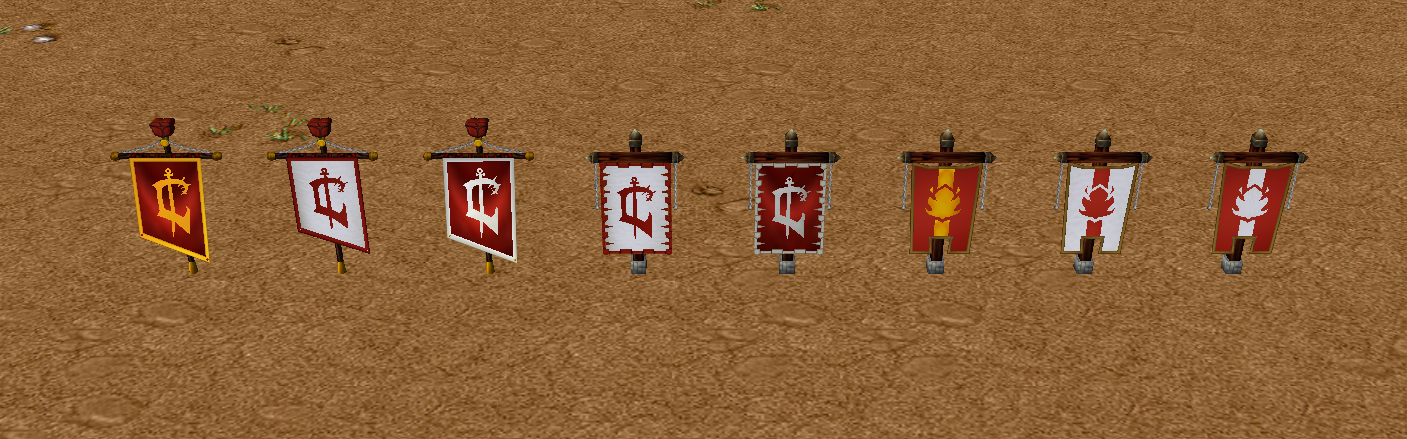 scarlet banners