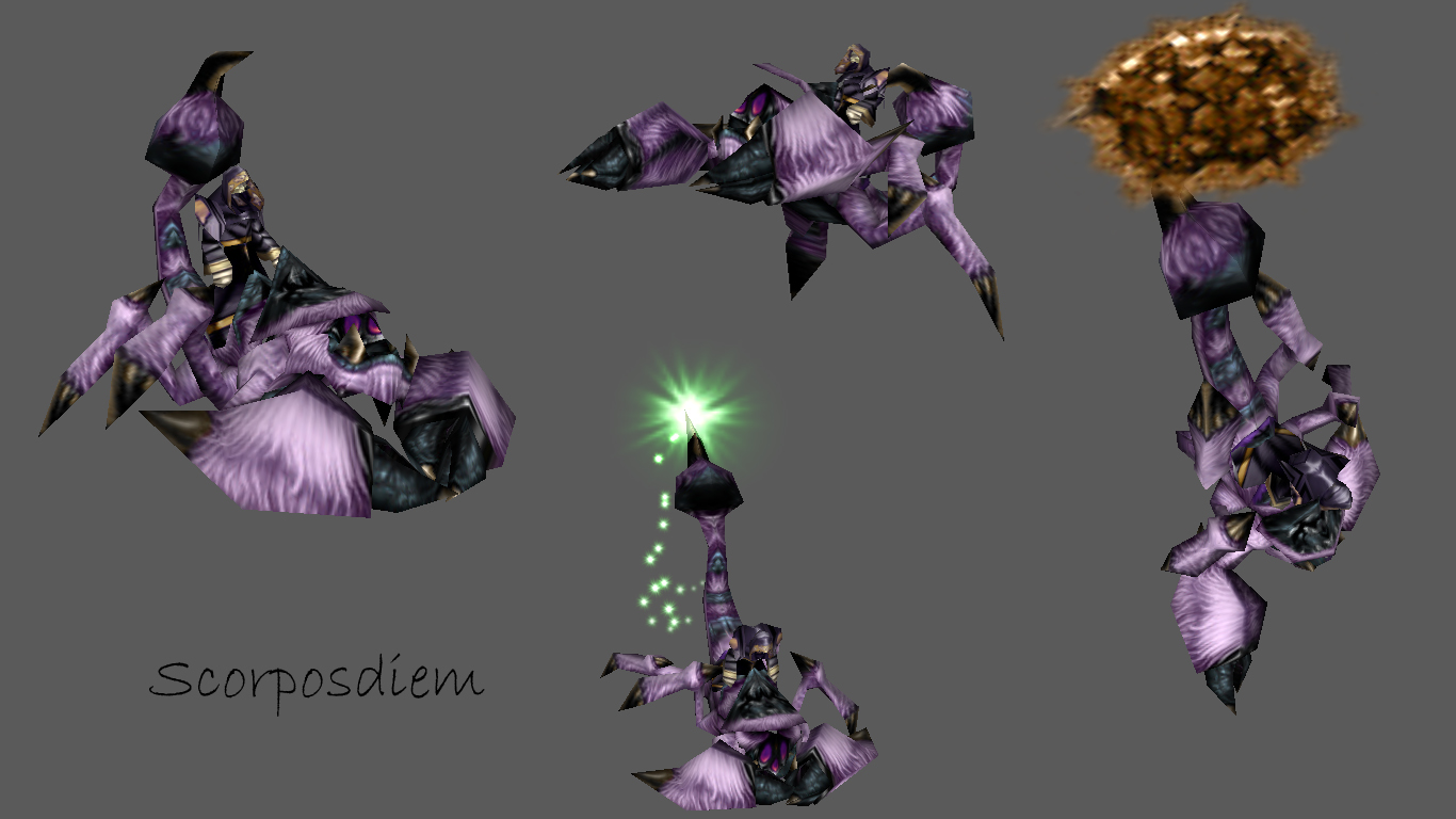 Scorposdiem. Basic Acolyte riding a scorpid.