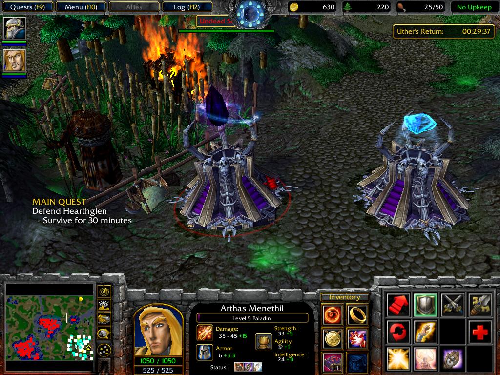 Scourge Outpost Towers that need to be destroyed in order to reach the Undead Caravan more easier then you think.